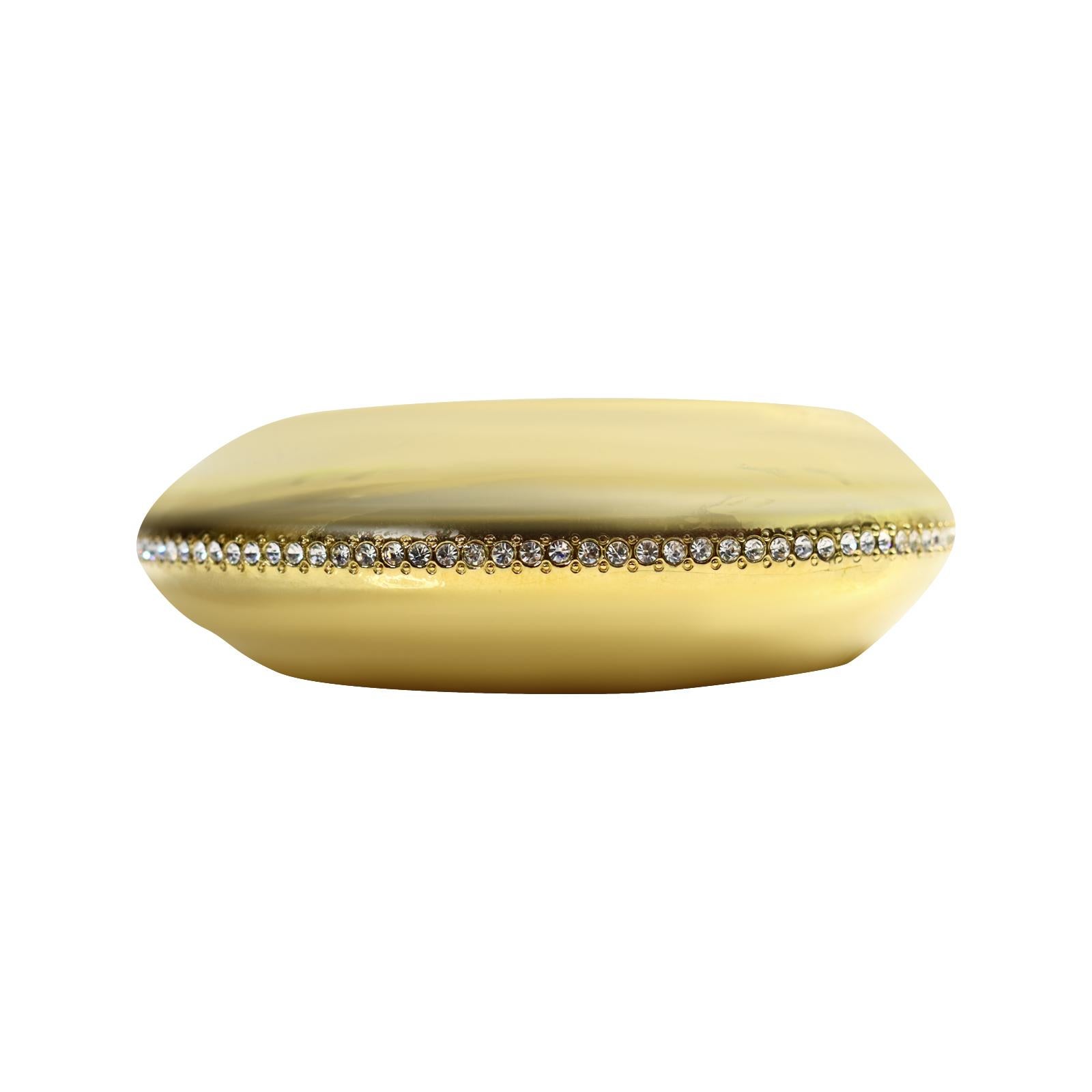 Vintage Gold Tone Oval Diamante Bracelet For Sale 1