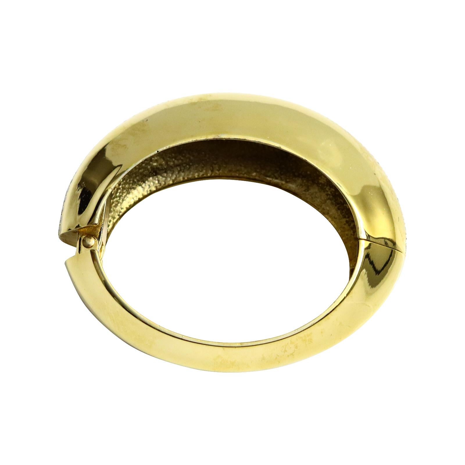Vintage Gold Tone Oval Diamante Bracelet im Angebot 2