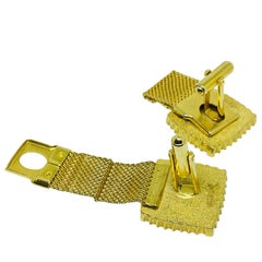 Vintage Goldton Römische Kamee Designer Manschettenknöpfe