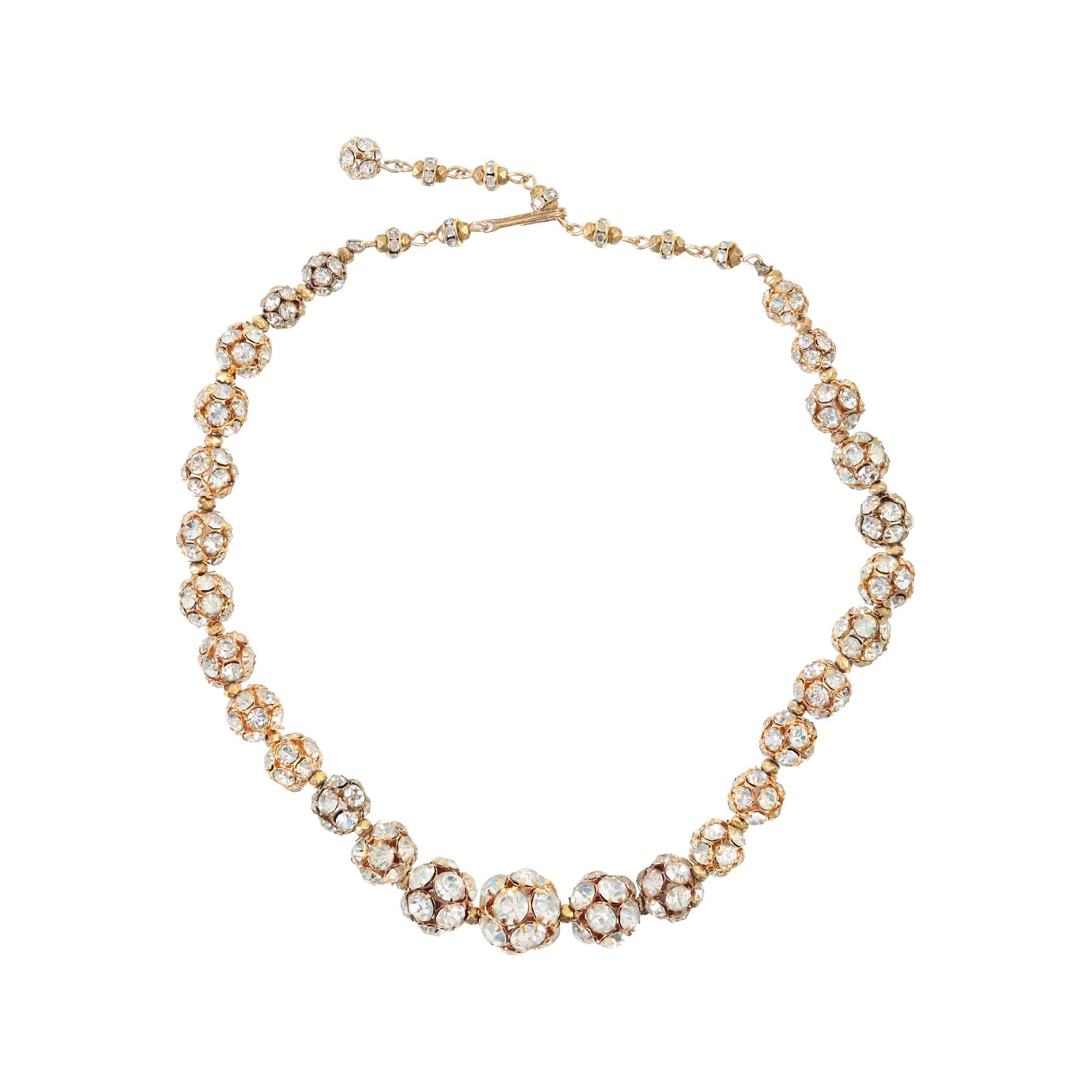 Vintage Gold Tone Rondelles Choker Halskette CIRCA 1940s im Angebot 5