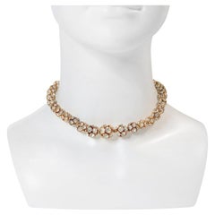 Vintage Gold Tone Rondelles Choker Halskette CIRCA 1940s