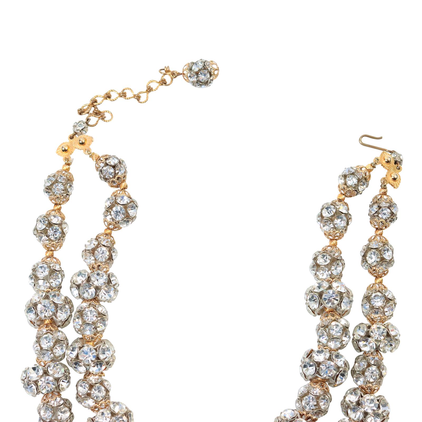 Vintage Gold Tone Rondelles Necklace Circa 1940s 5