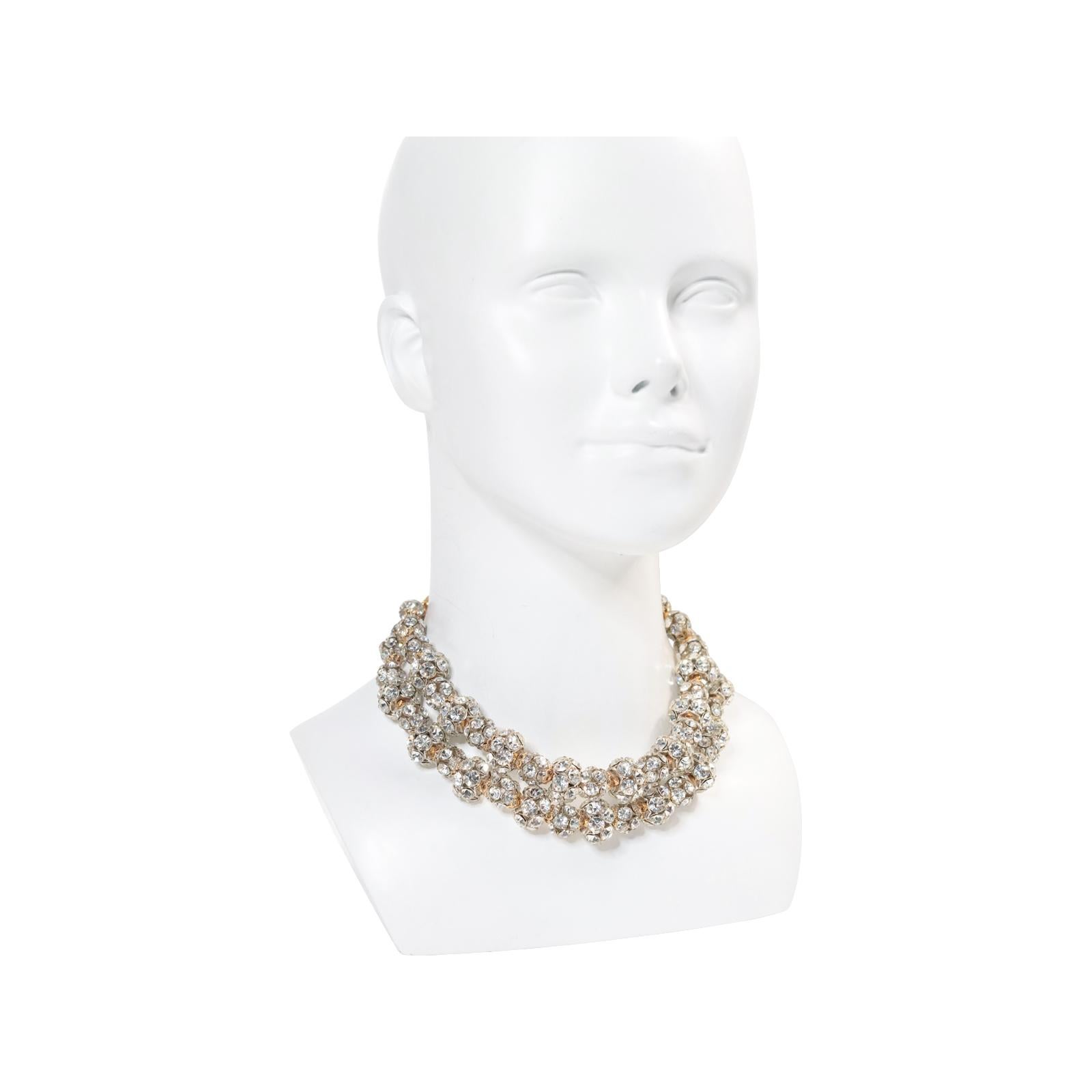 Modern Vintage Gold Tone Rondelles Necklace Circa 1940s