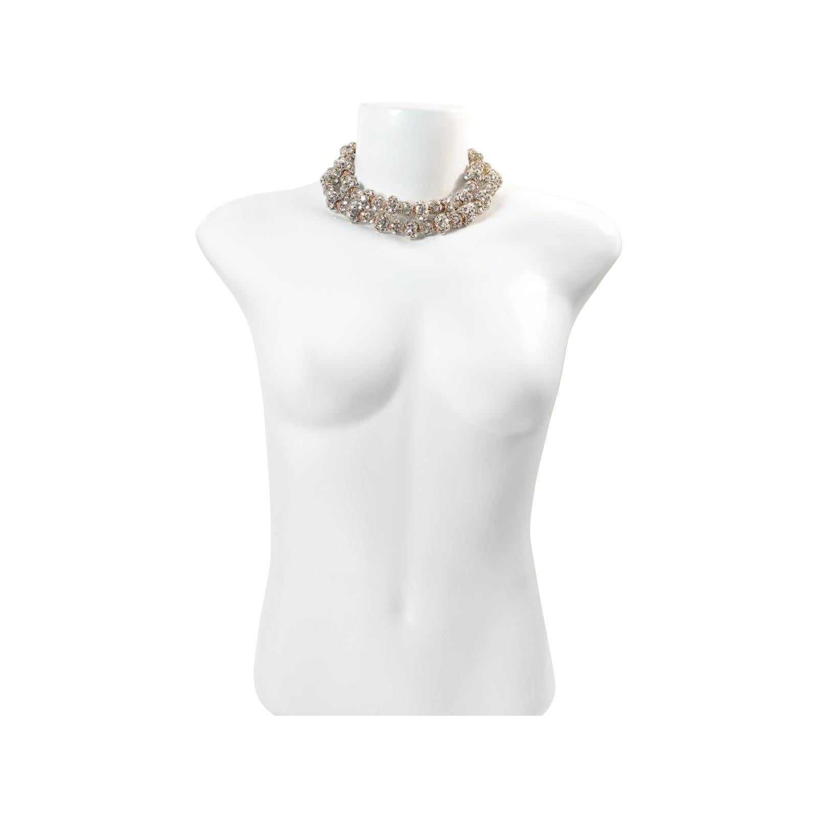 Women's or Men's Vintage Gold Tone Rondelles Necklace Circa 1940s
