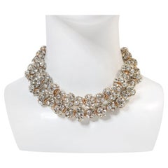 Vintage Gold Tone Rondelles Necklace Circa 1940s