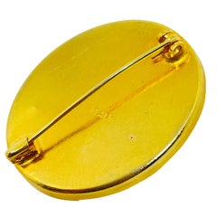 Vintage gold tone signed ITALY micro music colorful brooch