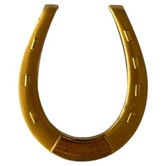 Vintage Gold tone SWANK Horseshoe Money Clip c. 1950s-1970s