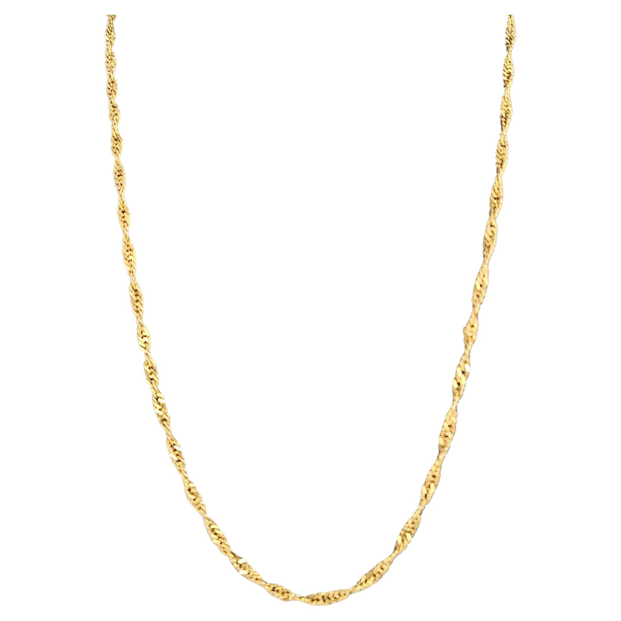 Collana vintage con catena a corda intrecciata color oro