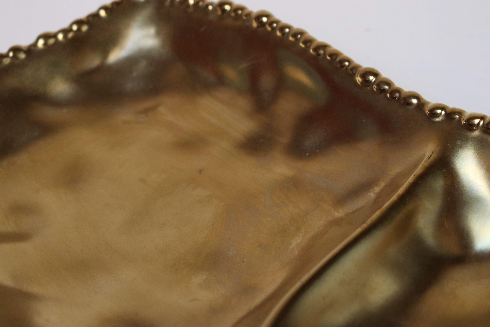 Vintage Gold Toned Porzellan geteilt Servierplatte im Angebot 13