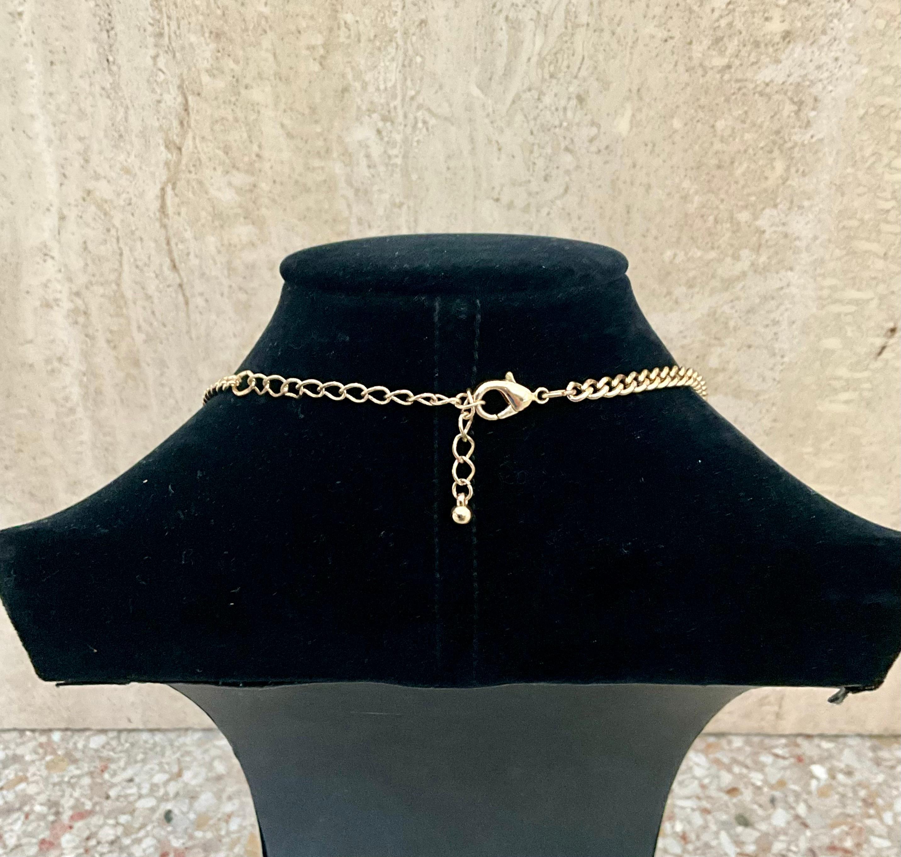 da uomo o donna Collana dichiarativa vintage in tonalità oro in vendita
