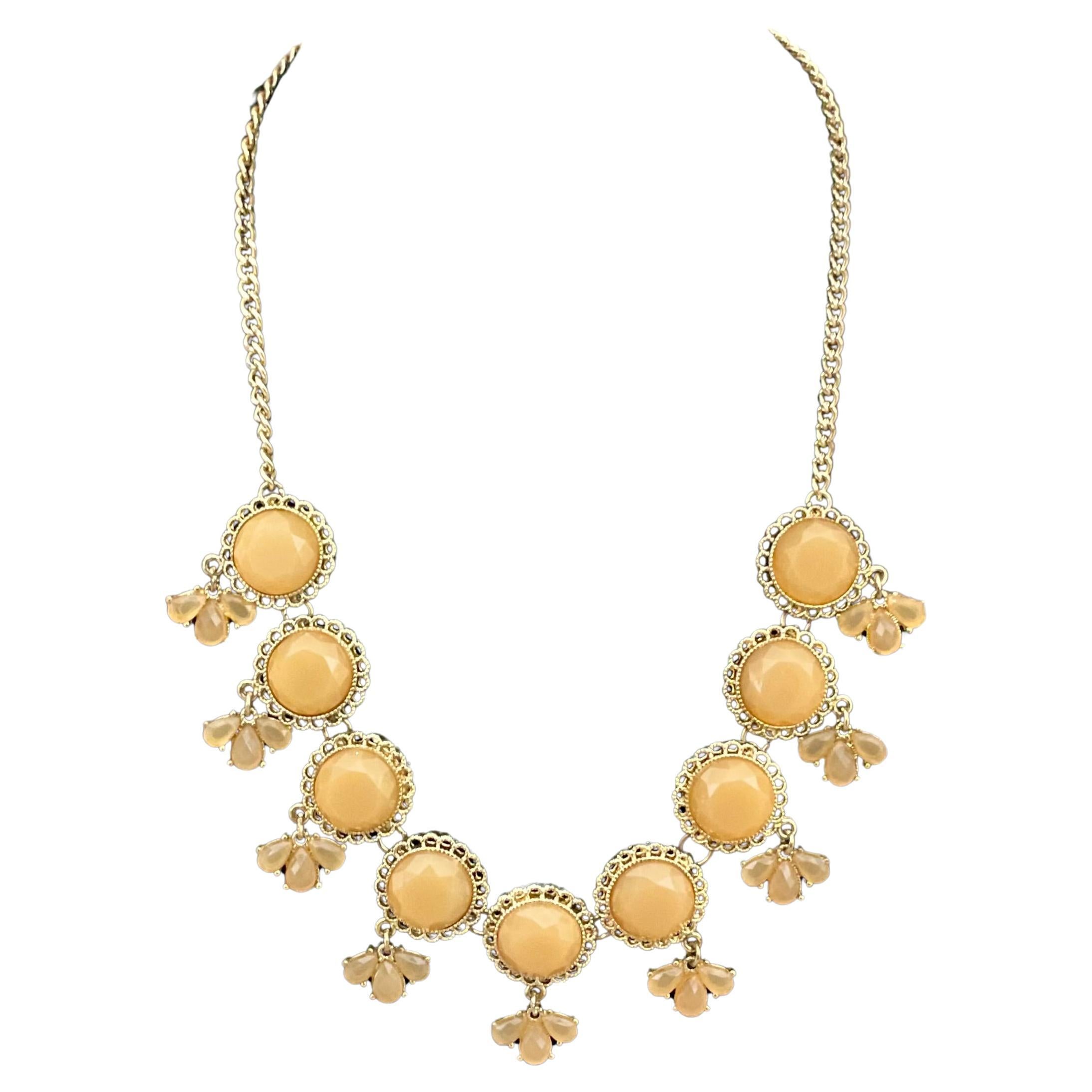Collana dichiarativa vintage in tonalità oro