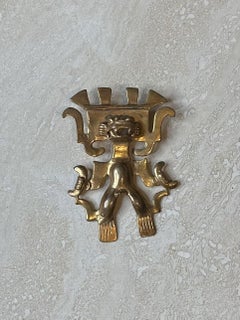 Vintage Gold Stammeskunst-Anhänger