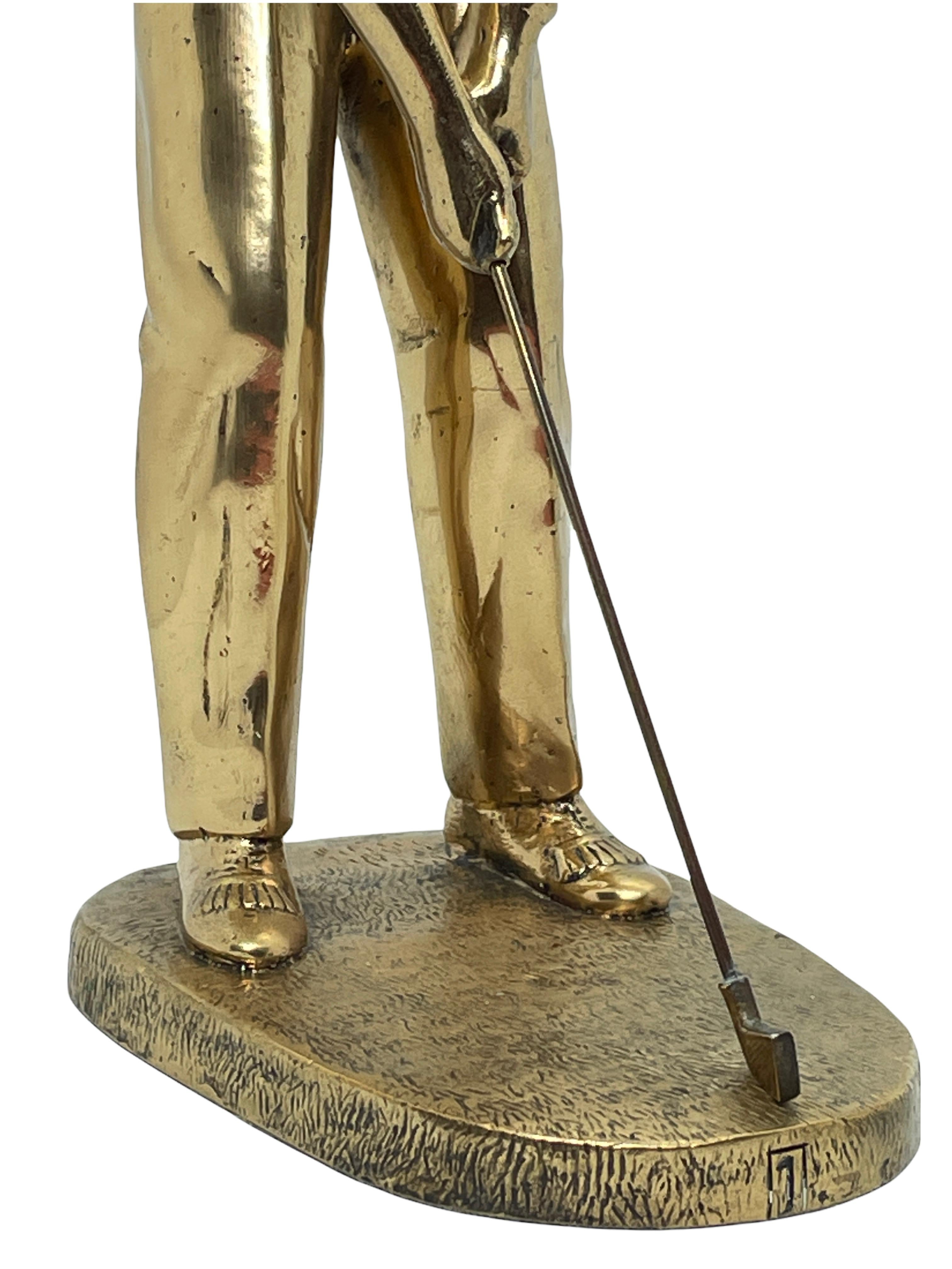 Vintage Golfer Trophy Statue Bronze, Austria, 1960s 3