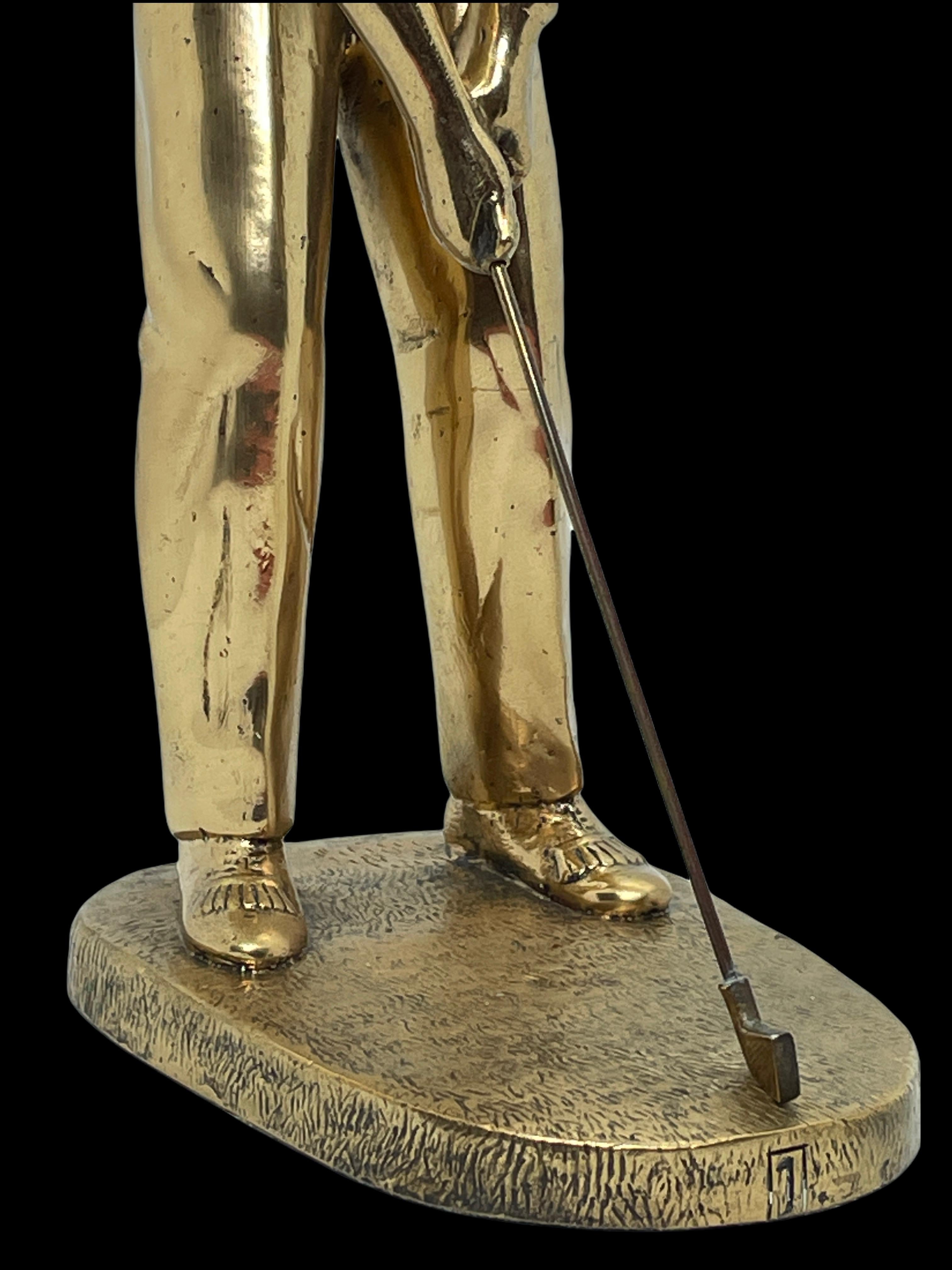 Vintage Golfer Trophy Statue Bronze, Austria, 1960s 4