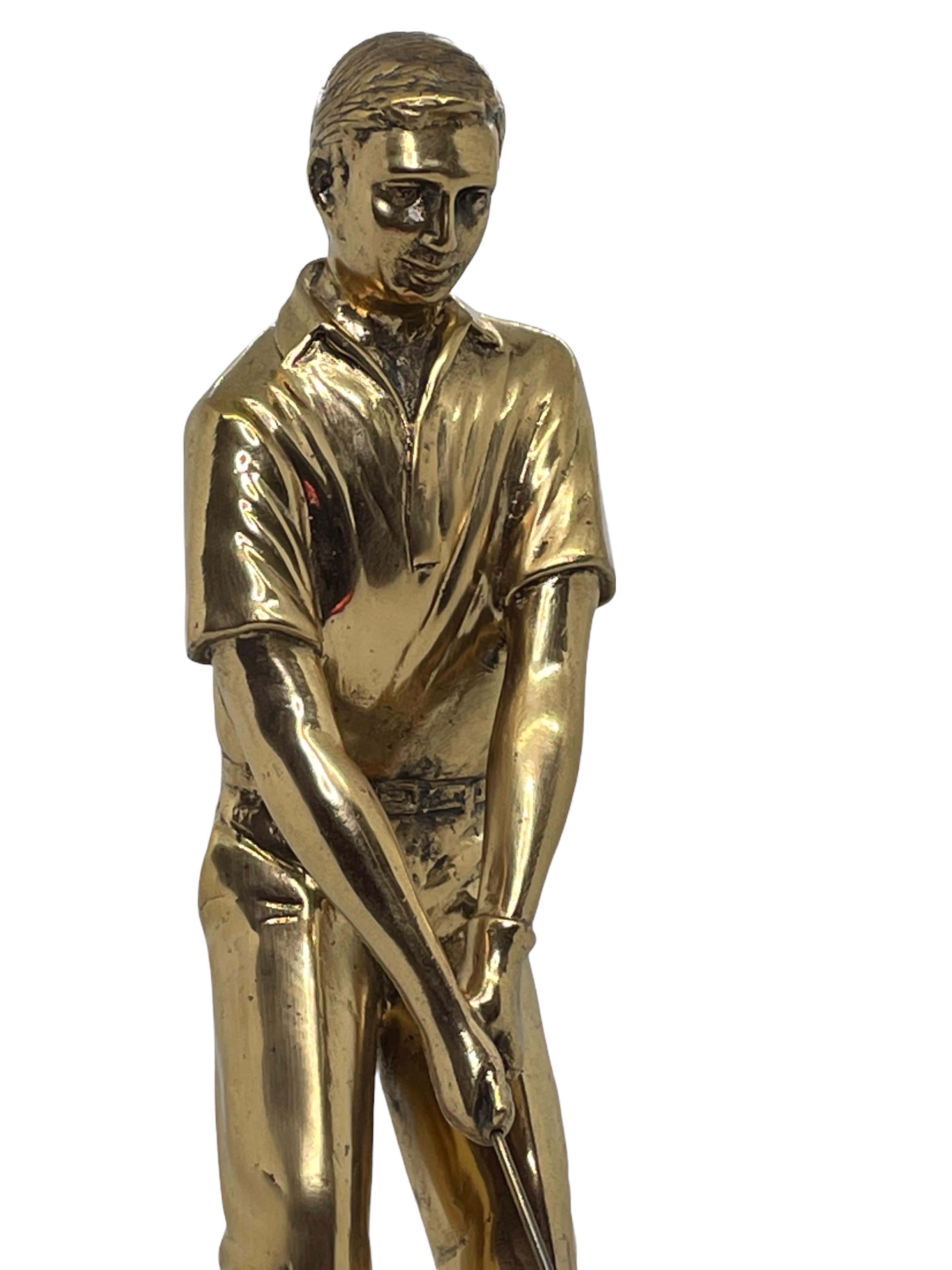 Vintage Golfer Trophy Statue Bronze, Austria, 1960s 5
