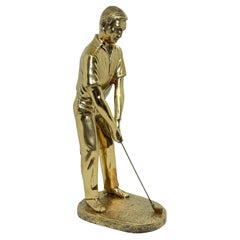 Vintage Golfer Trophy Statue Bronze, Austria, 1960s
