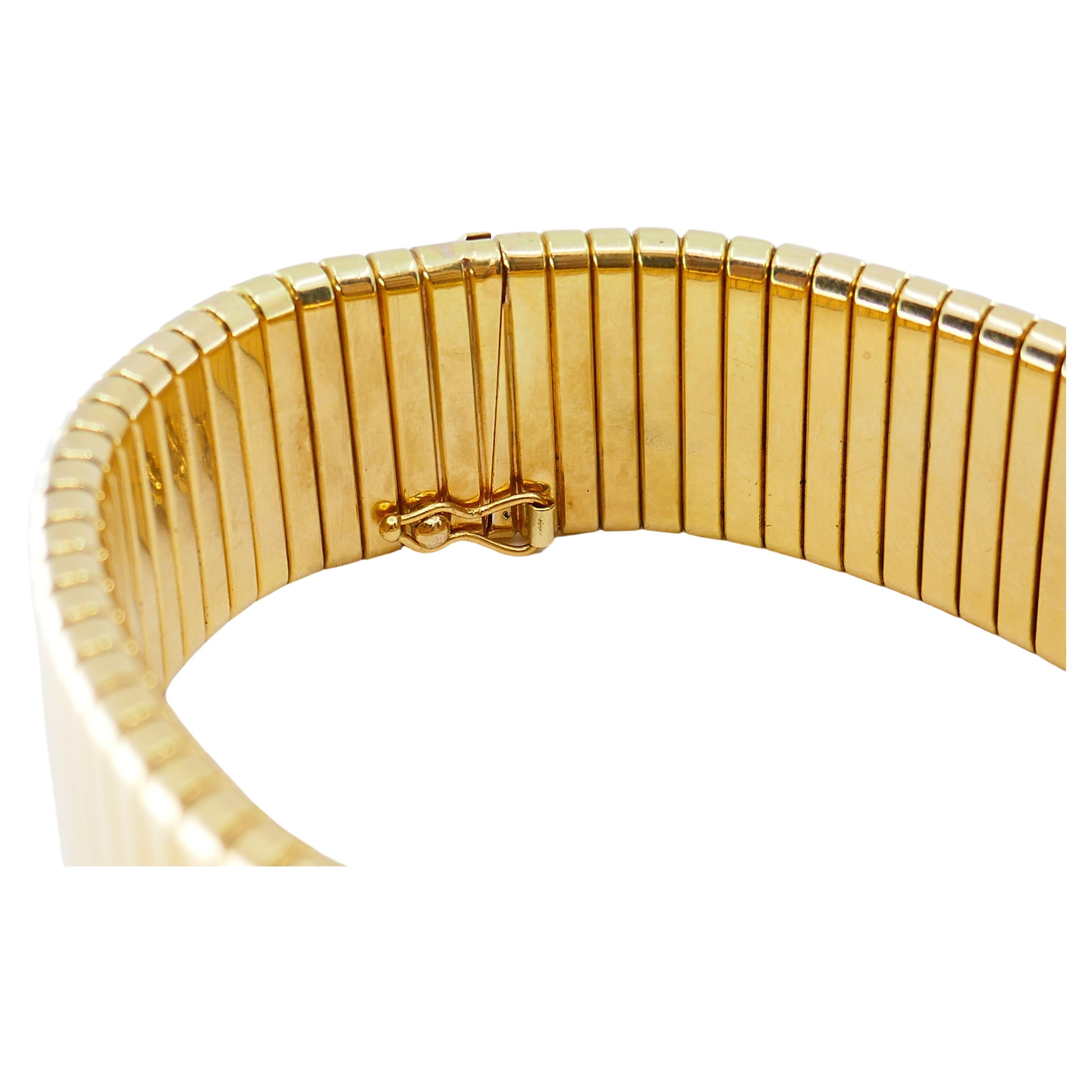 Vintage 18k Gold Tubogas Bracelet  For Sale 3