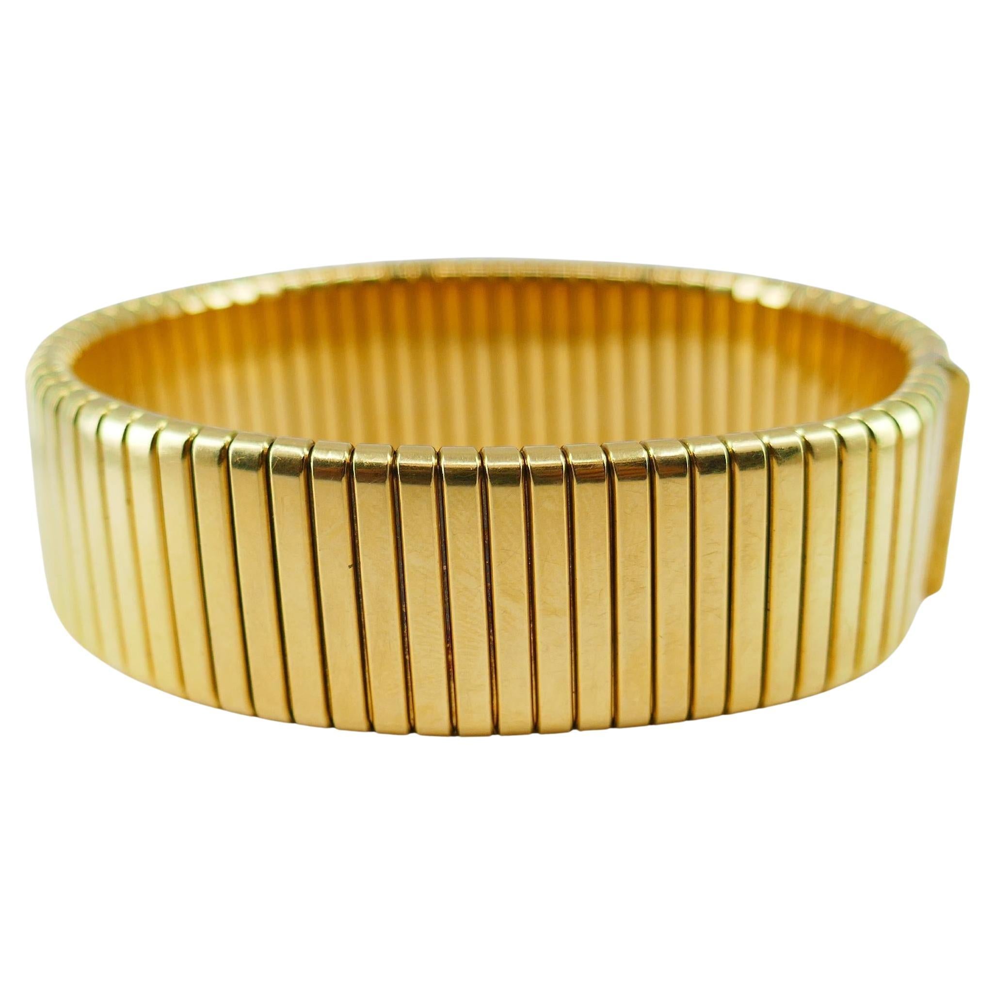 Vintage 18k Gold Tubogas Bracelet 