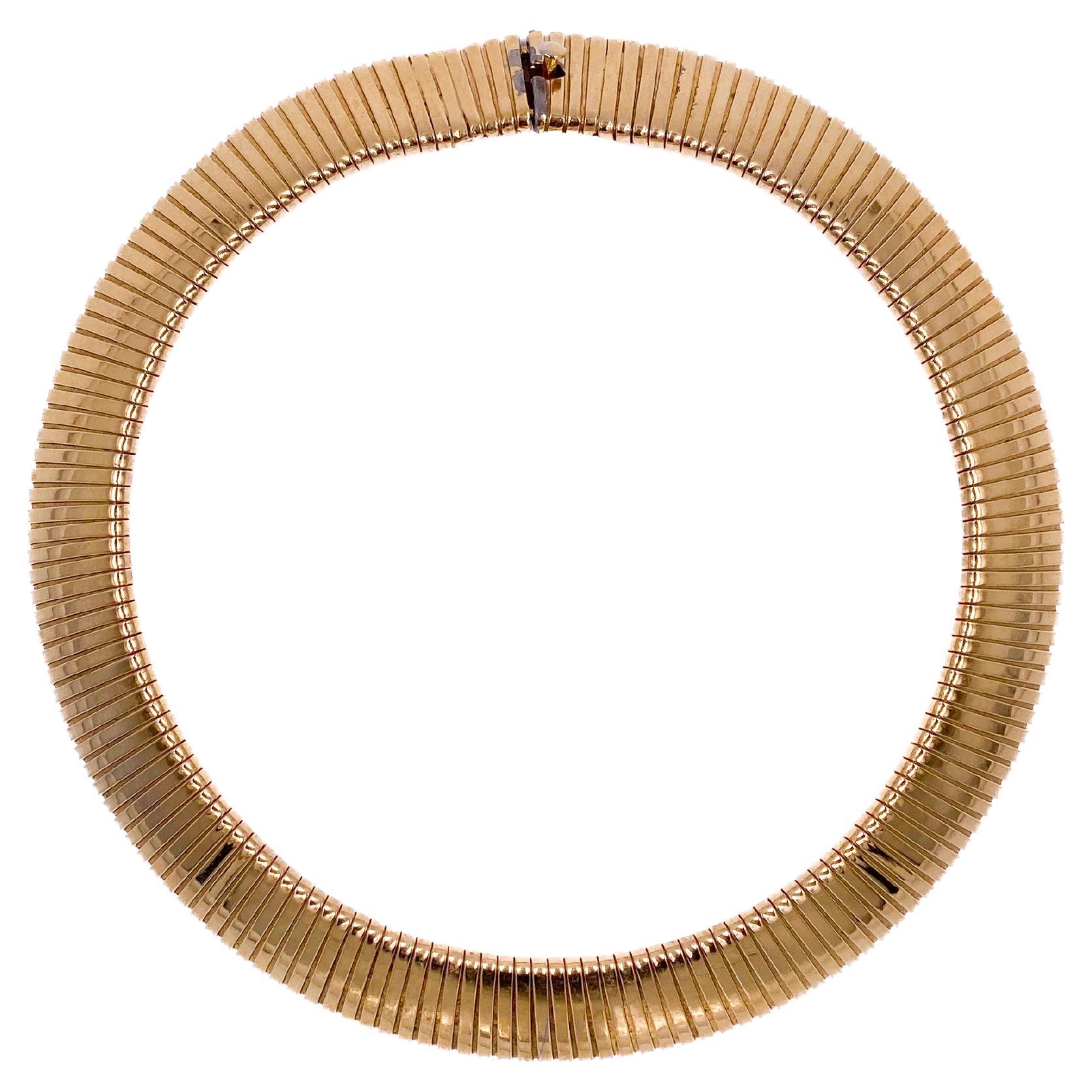 Vintage Gold Tubogas Necklace