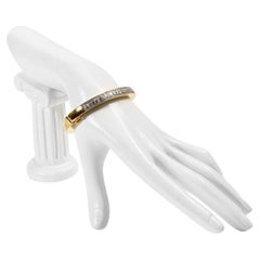 Oro vintage con cristal transparente  Pulsera articulada Circa 1980s