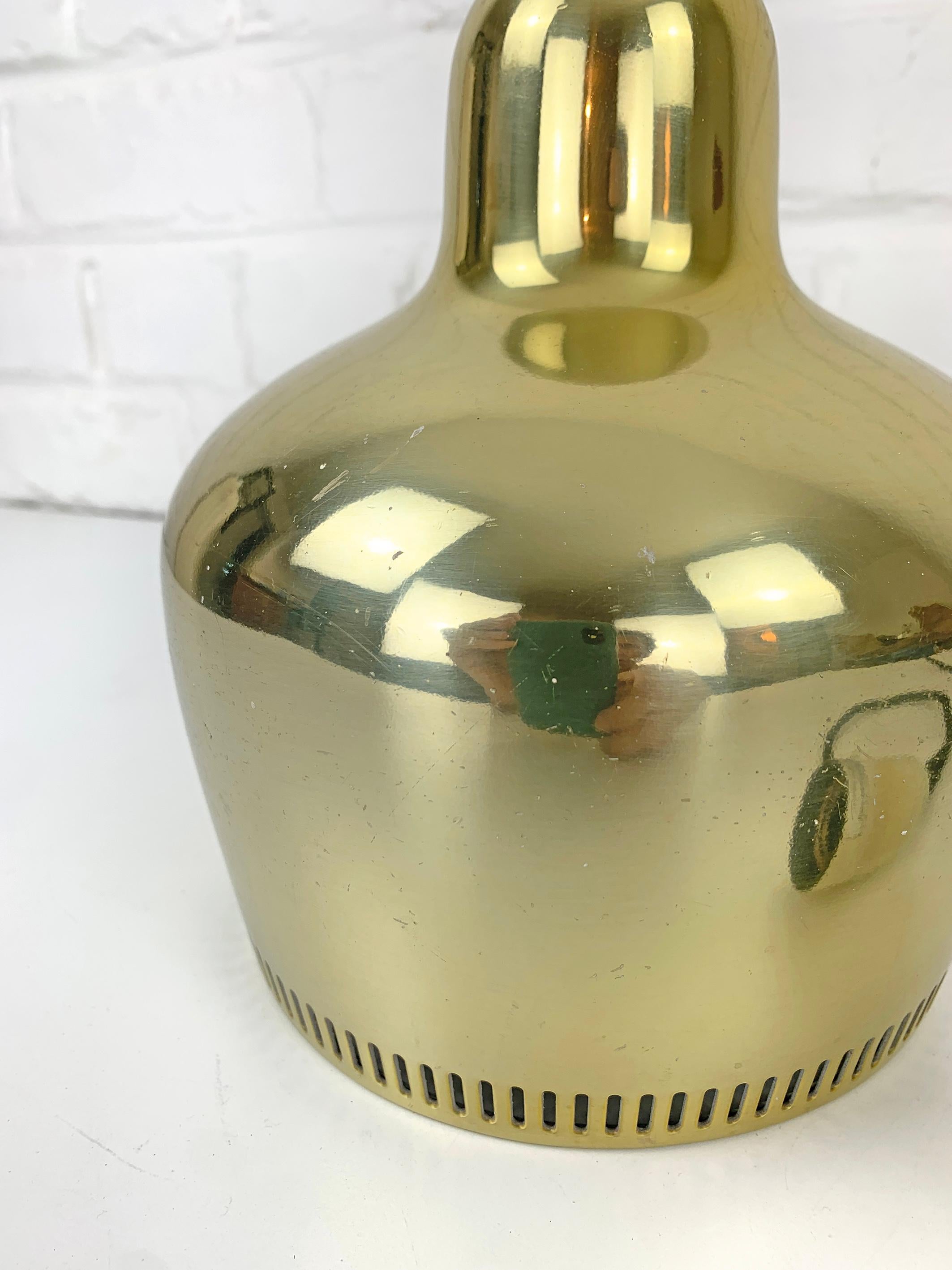 Vintage Golden Bell Pendant Lamp by Alvar Aalto for Louis Poulsen For Sale 2