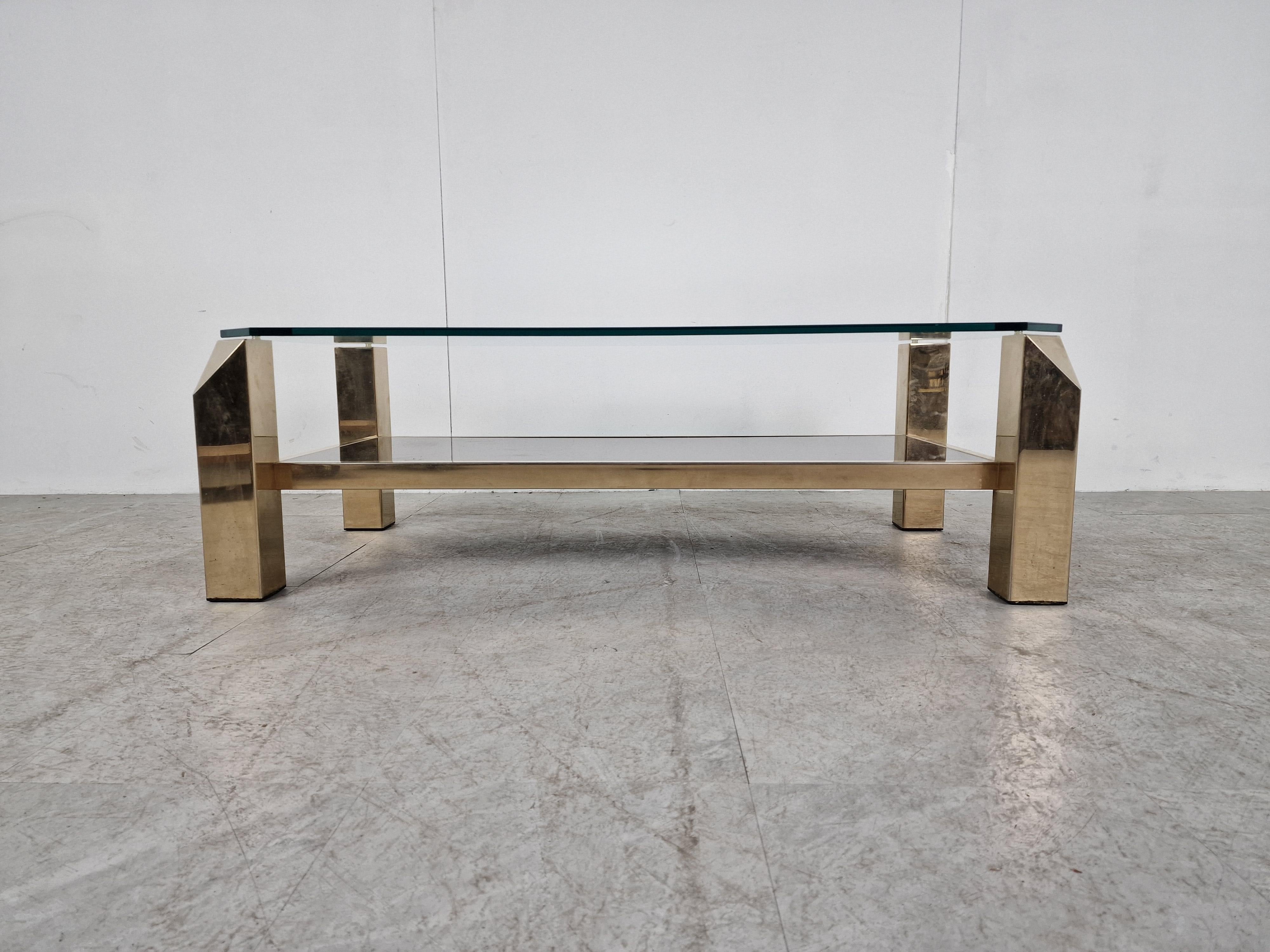 Vintage Golden Coffee Table, 1970 In Good Condition For Sale In HEVERLEE, BE