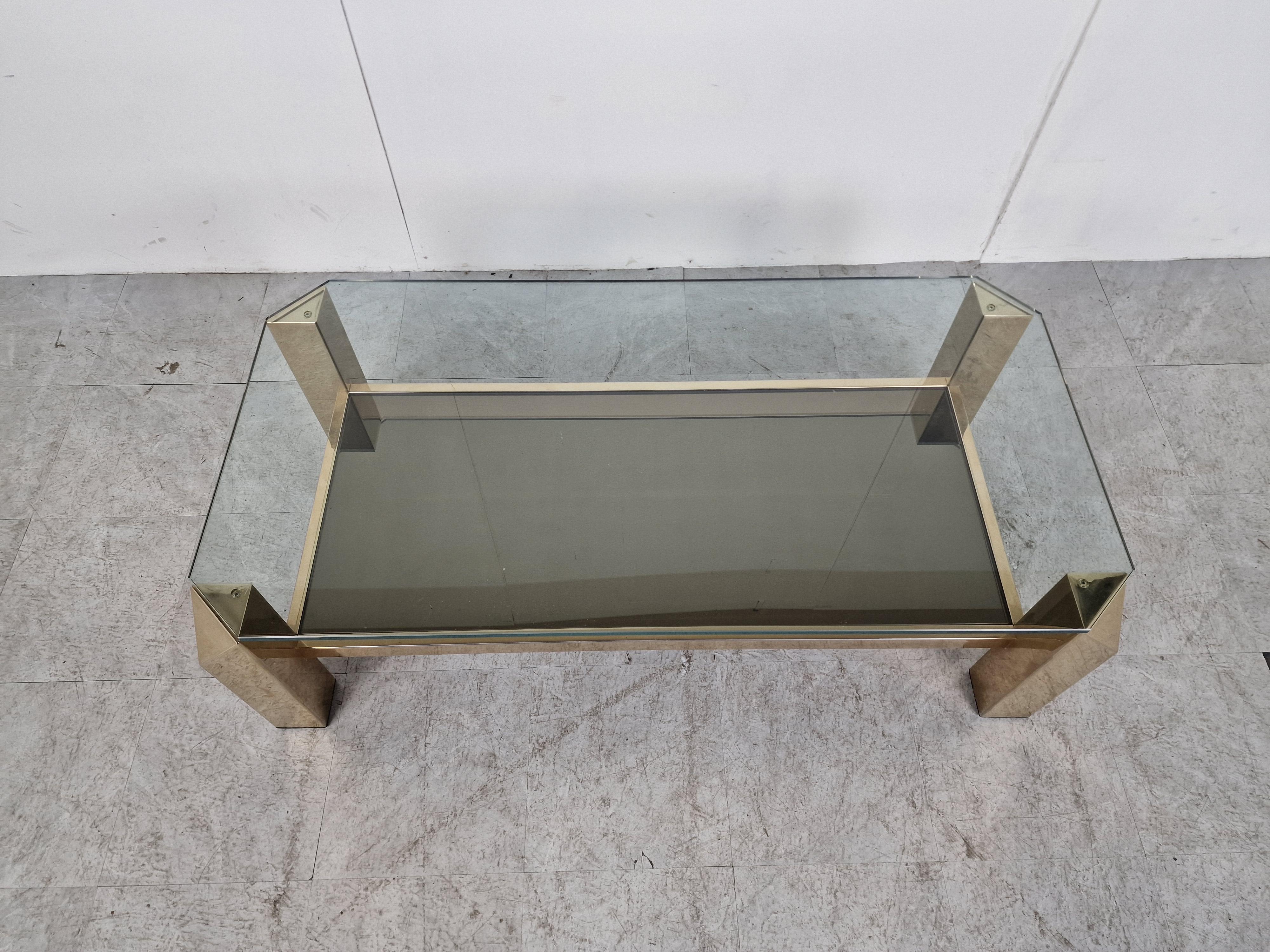Late 20th Century Vintage Golden Coffee Table, 1970 For Sale