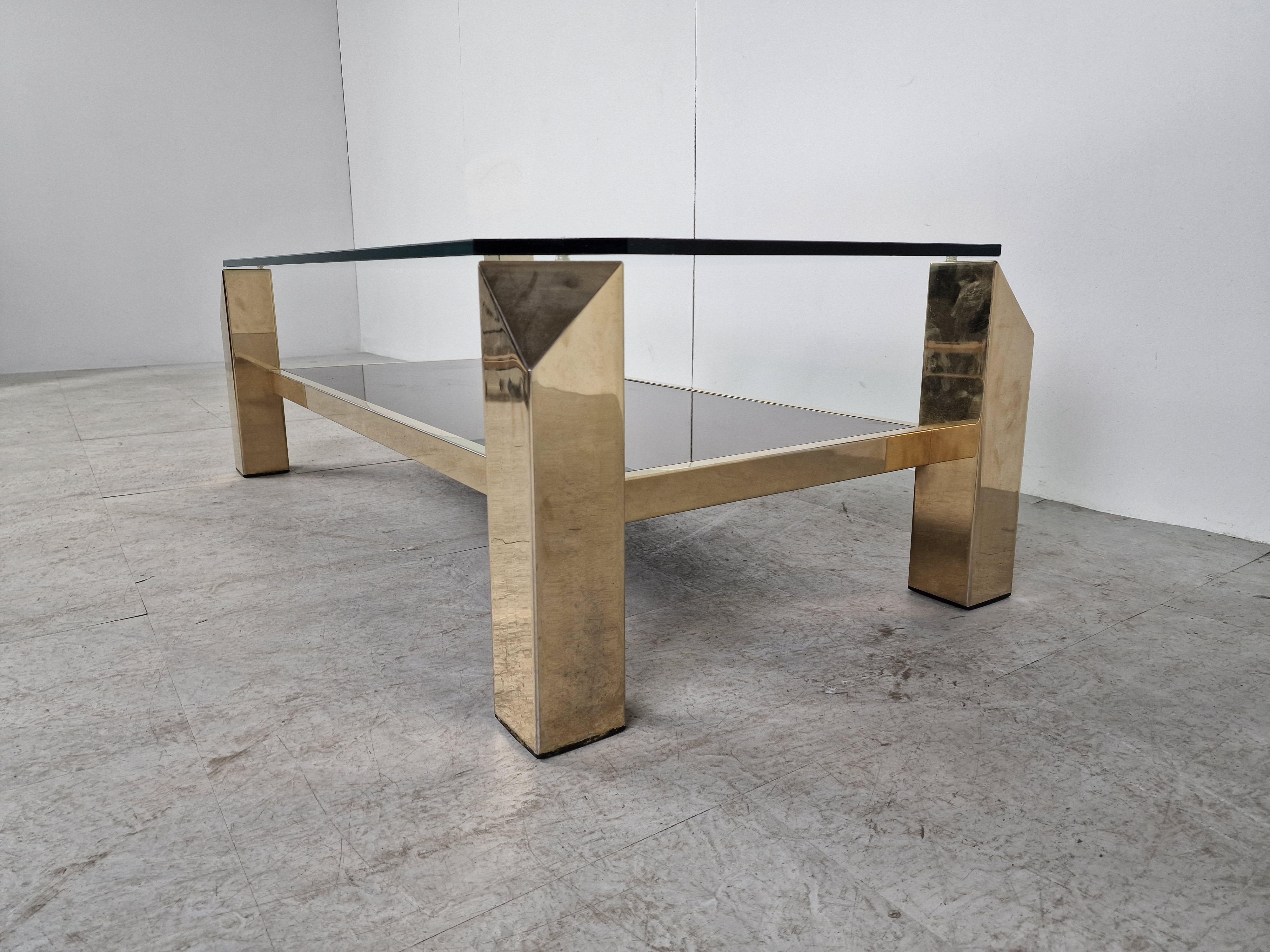 Vintage Golden Coffee Table, 1970 For Sale 1