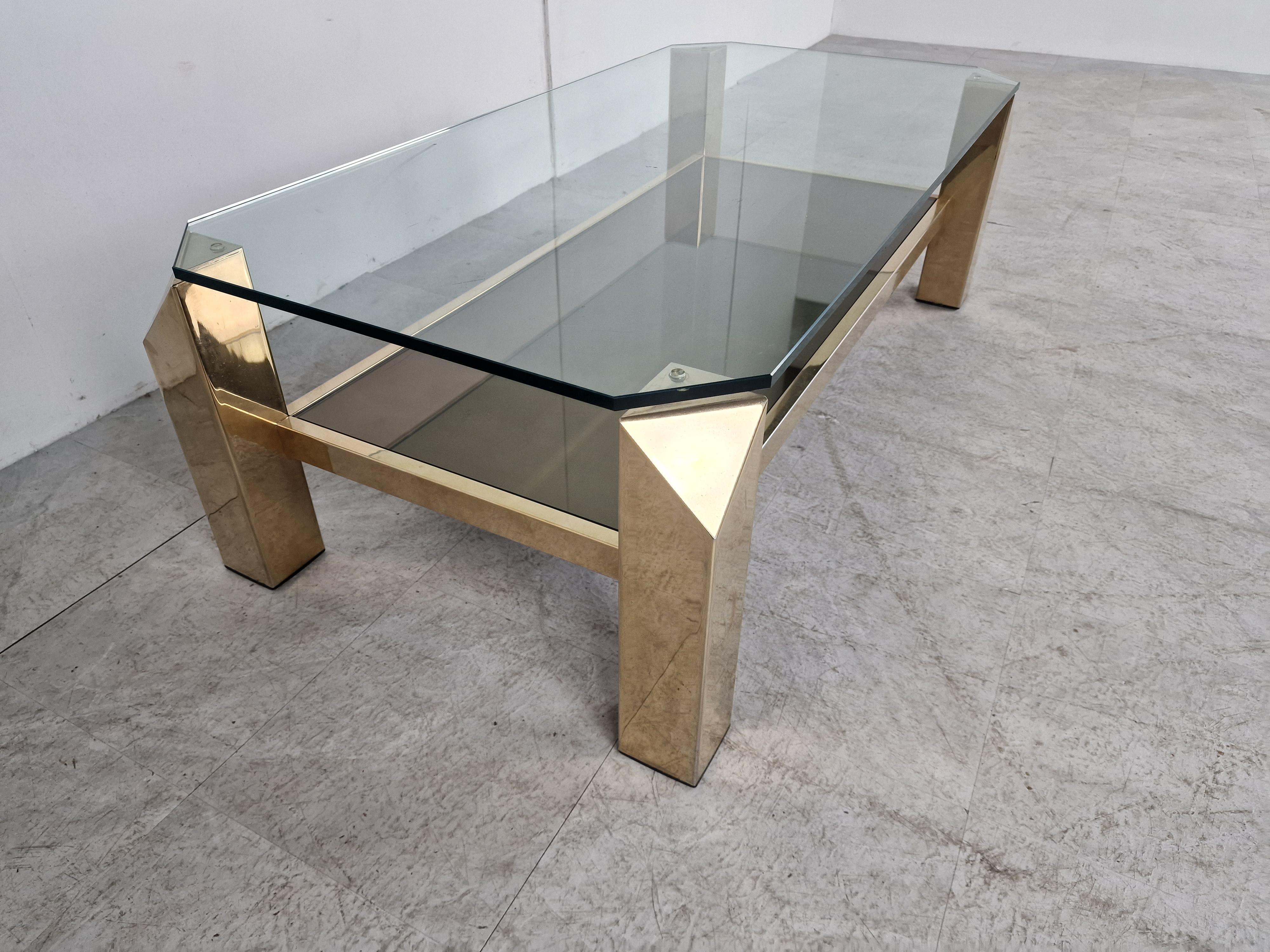 Vintage Golden Coffee Table, 1970 For Sale 2