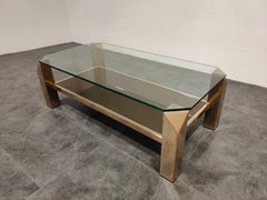 Vintage Golden Coffee Table, 1970s
