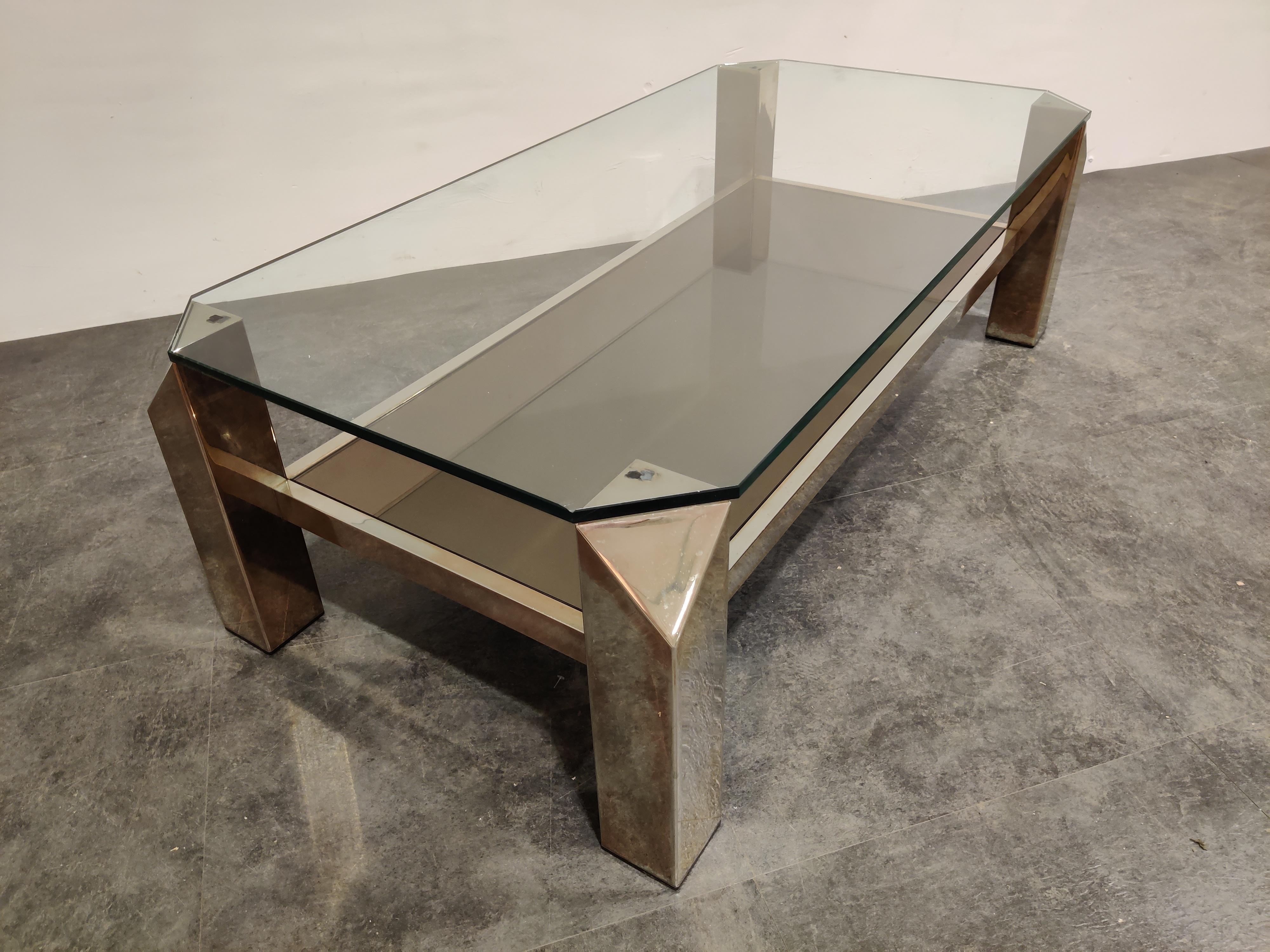Vintage Golden Coffee Table, 1970s 1