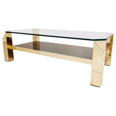 Vintage Golden Coffee Table, 1970s