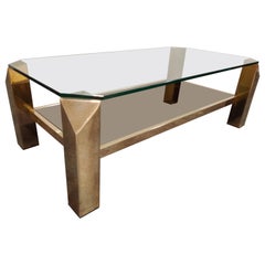 Vintage Golden Coffee Table, 1970s