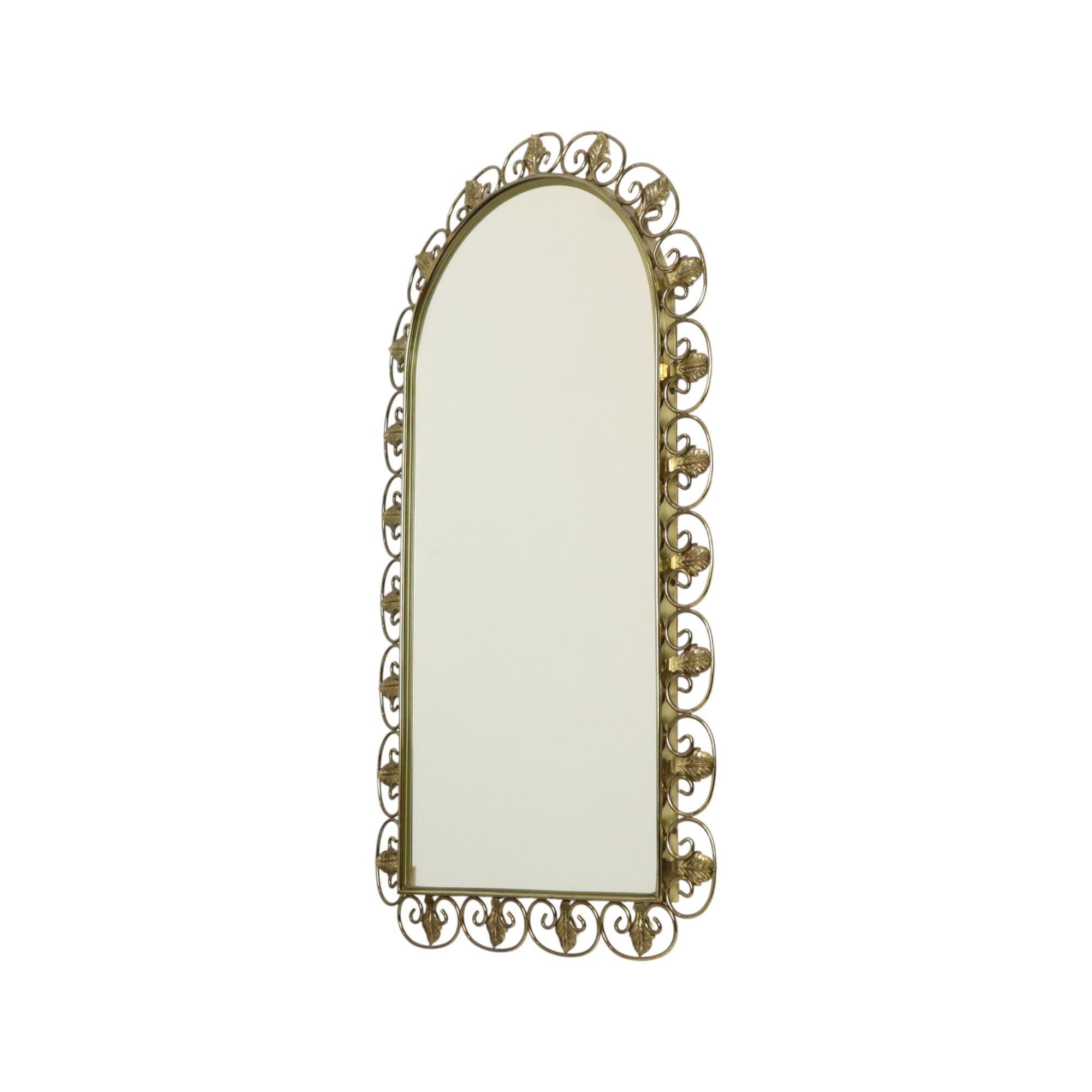 Vintage Golden Deknudt Mirror Copper Plated Metal Acanthus For Sale 3