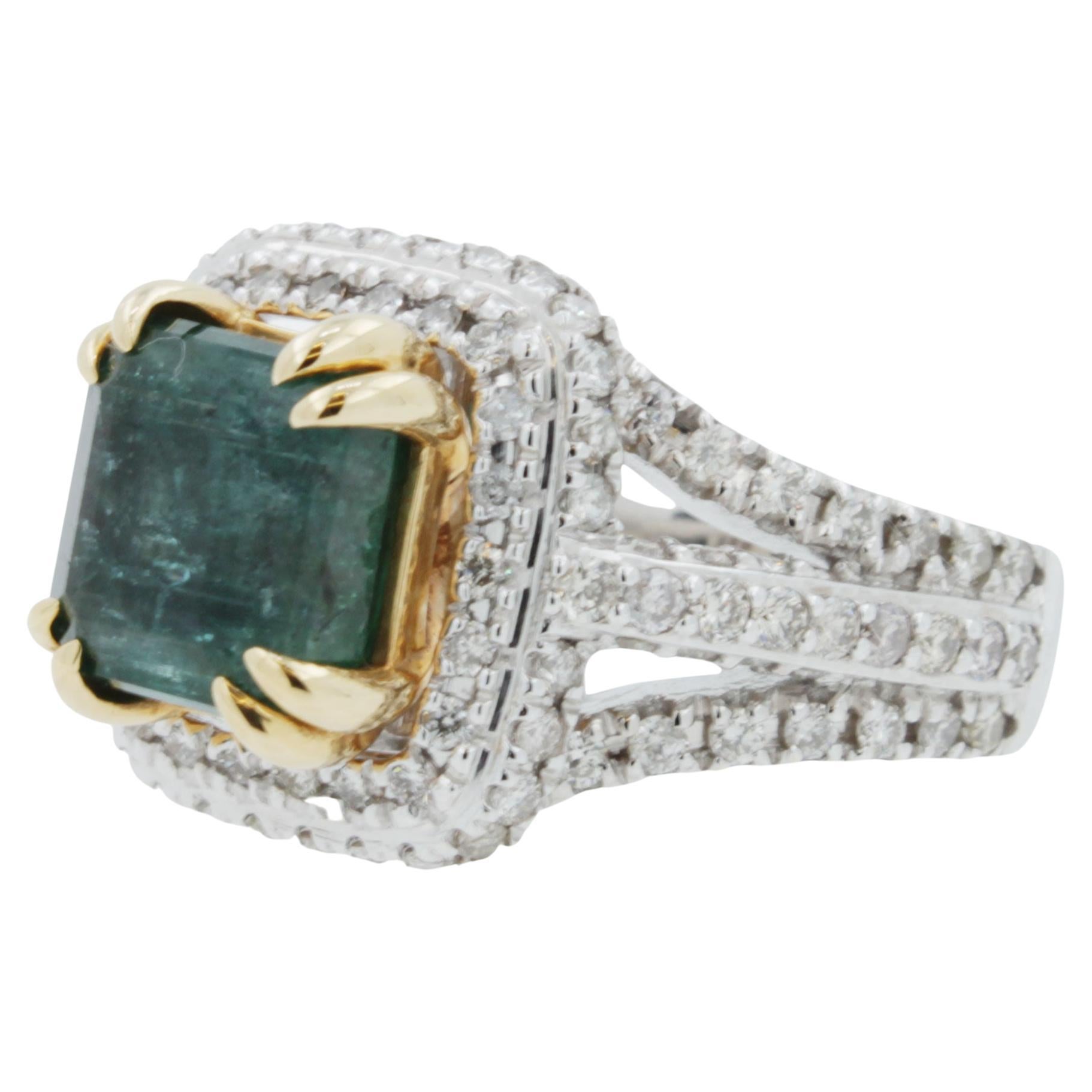 golden emerald ring