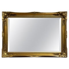Vintage Golden Gilt Style Overmantel Wall Hanging Mirror