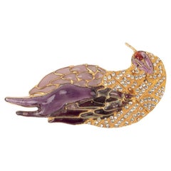 Vintage Golden Metal 'Bird' Brooch