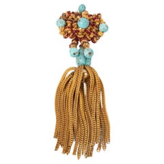 Vintage Golden Metal Brooch