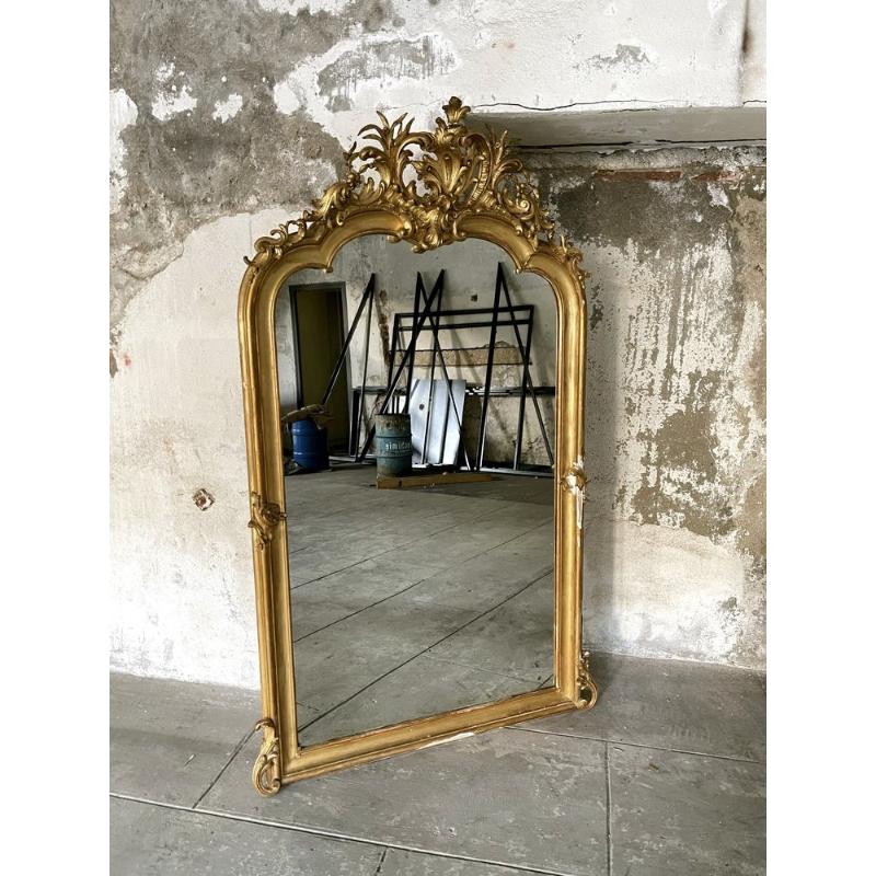 Espejo dorado vintage, década de 1890 en venta 6