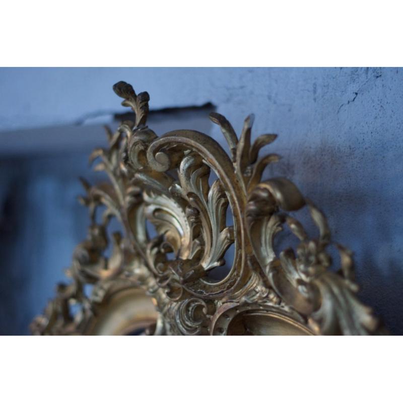 Espejo dorado vintage, década de 1890 en venta 9