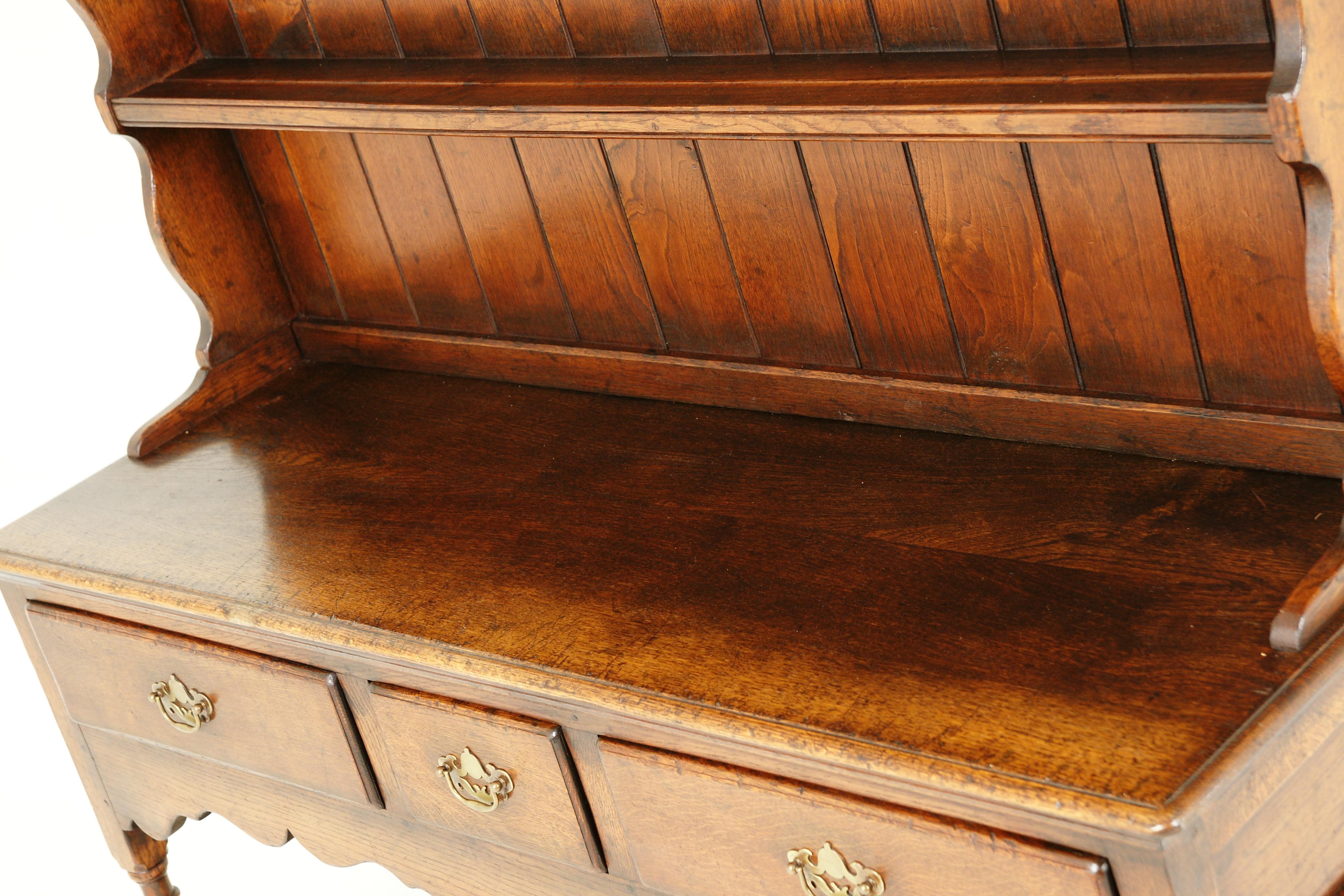 Vintage Golden Oak Welsh Potboard Dresser, Sideboard Buffet, Scotland 1940 B2394 4
