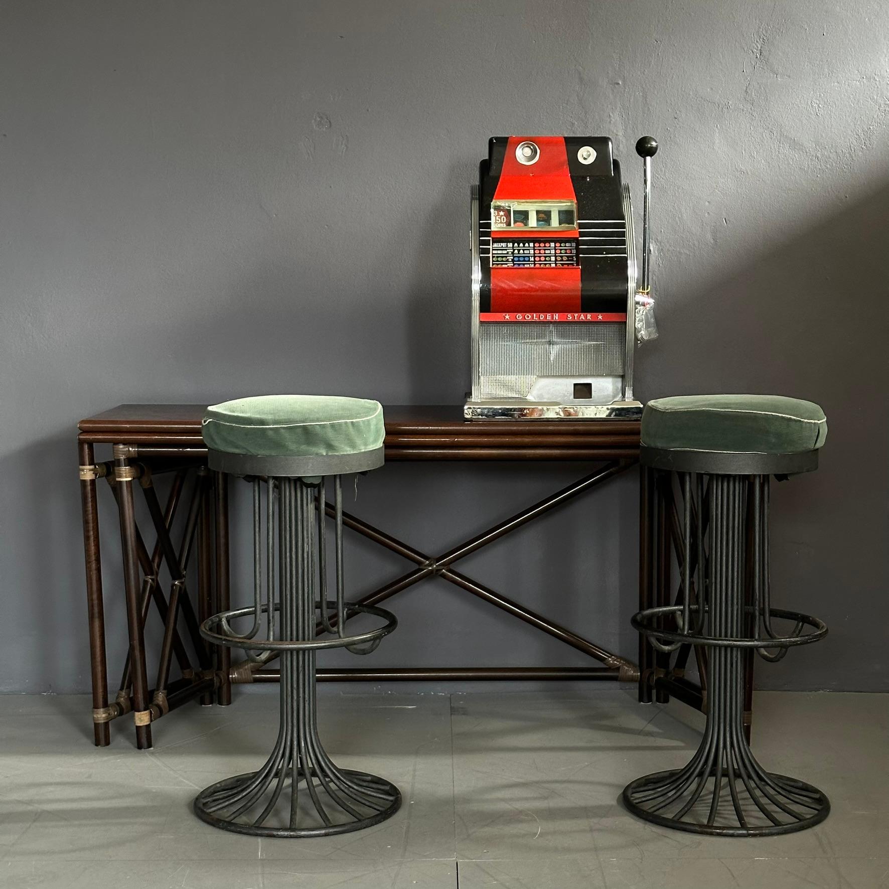 Mid-Century Modern Vintage 'Golden Star' slot machine from the seventies, working