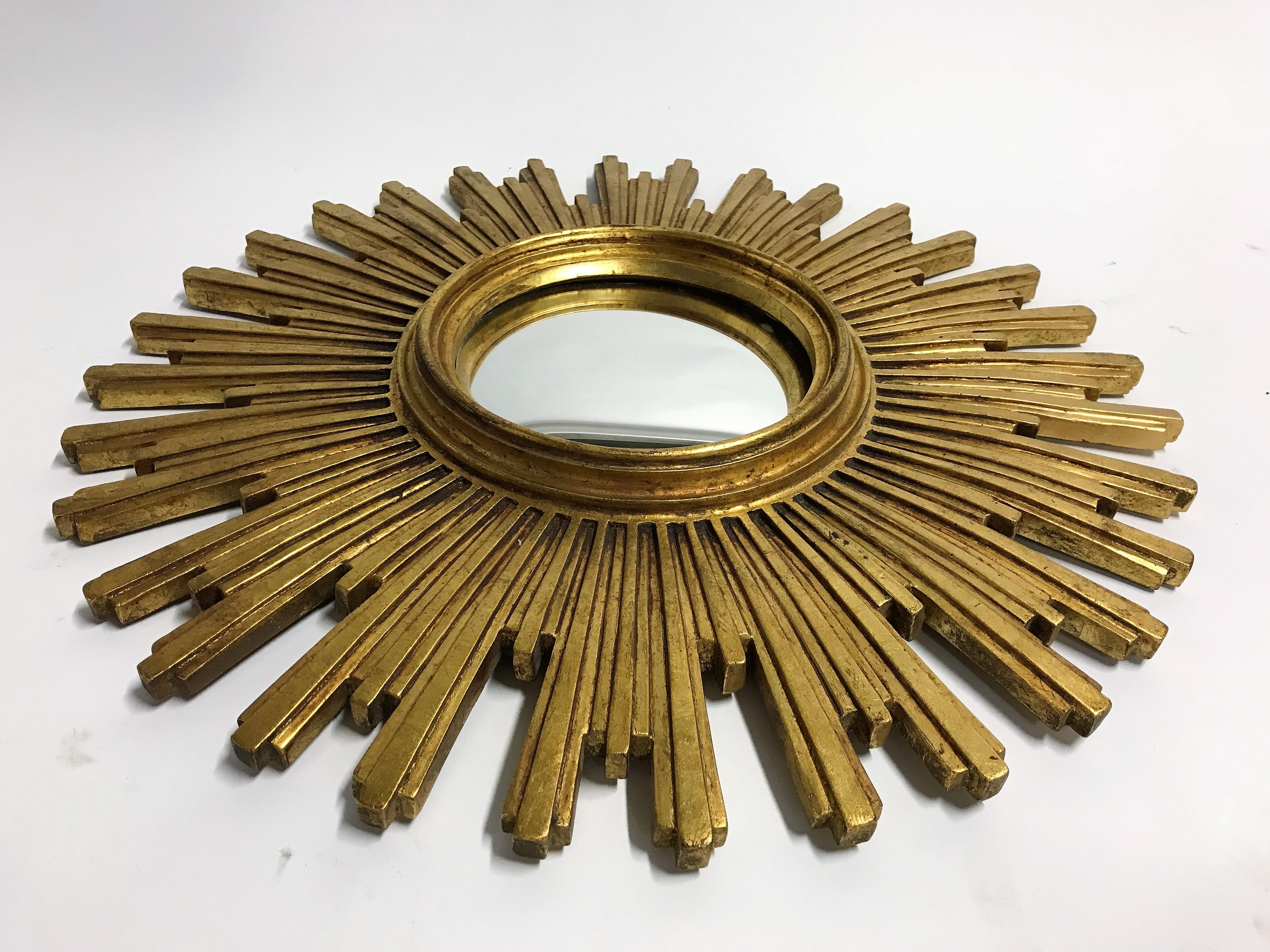 Empire Vintage Golden Sunburst Mirror, 1960s