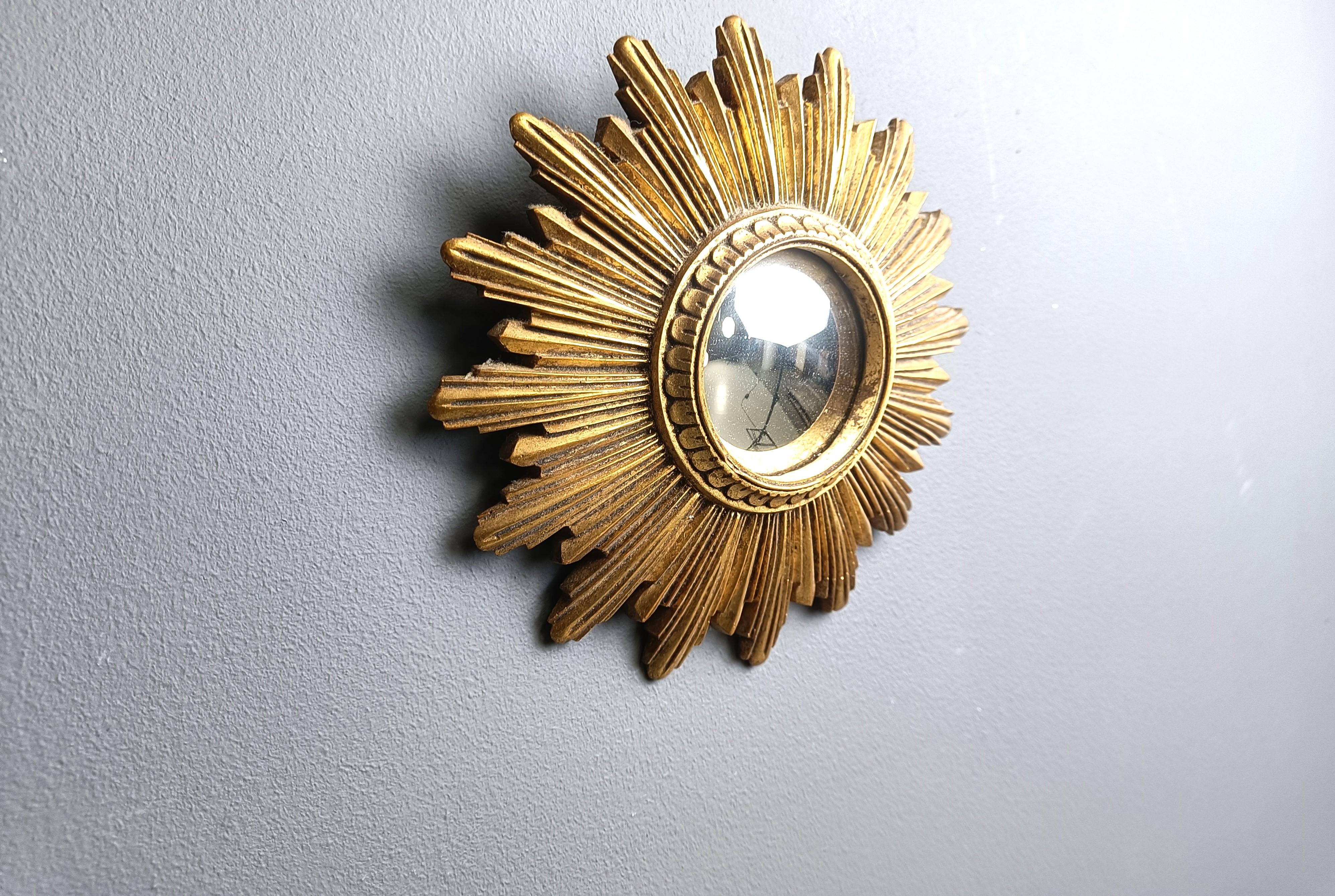 Stile impero Specchio dorato d'epoca, anni '60