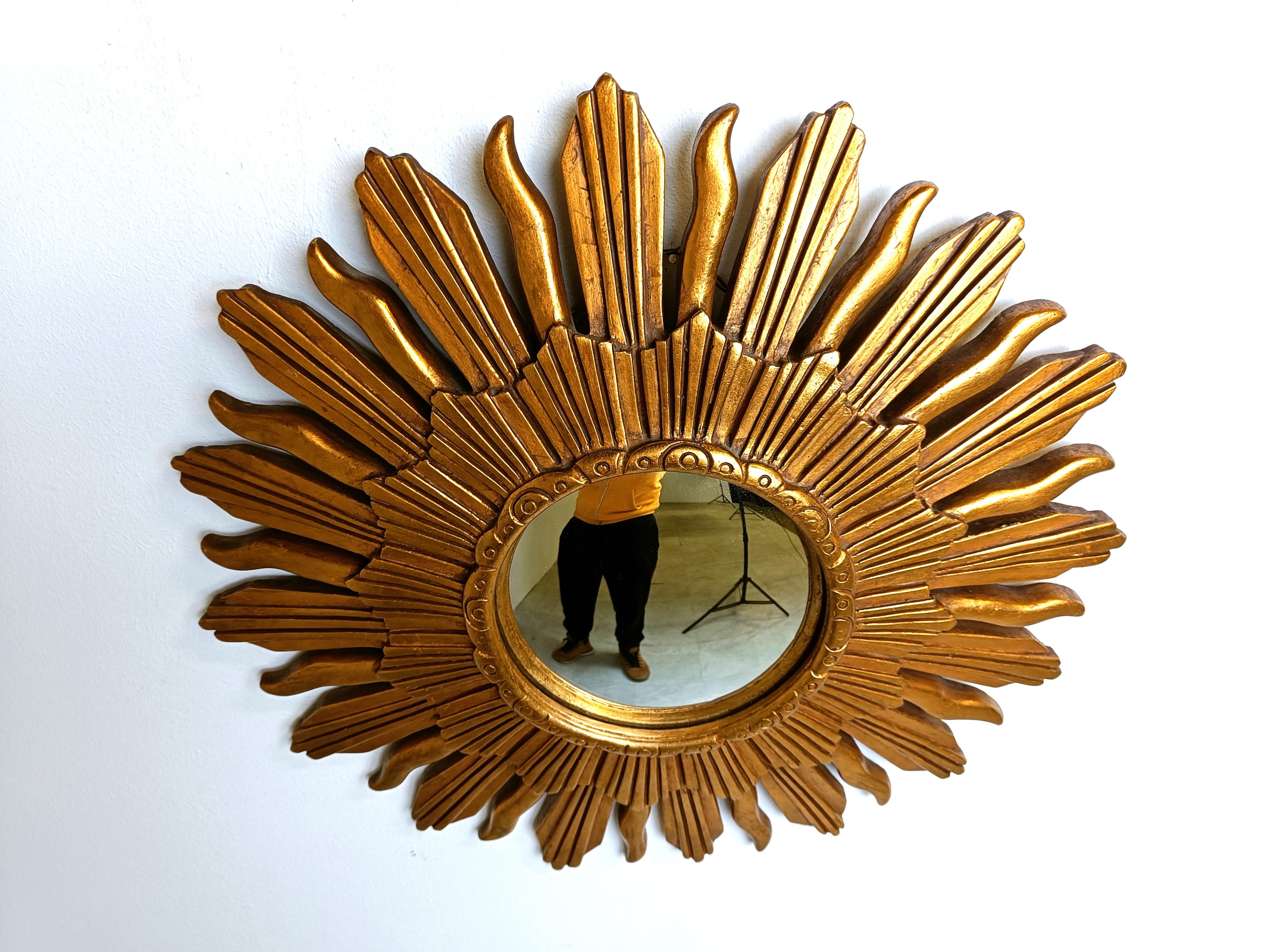 Stile impero Specchio dorato d'epoca, anni '60 in vendita