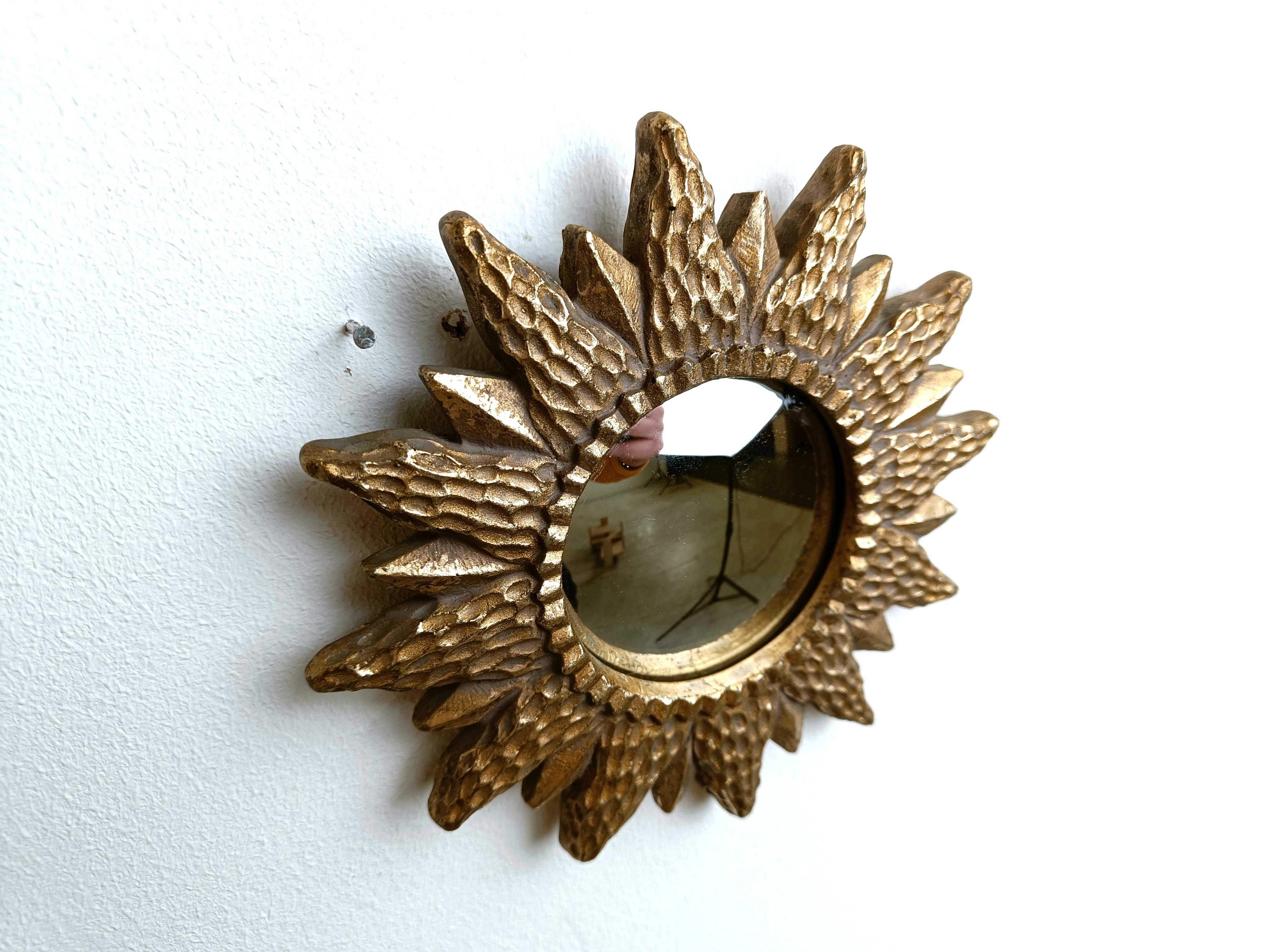 Stile impero Specchio dorato d'epoca, anni '60 in vendita
