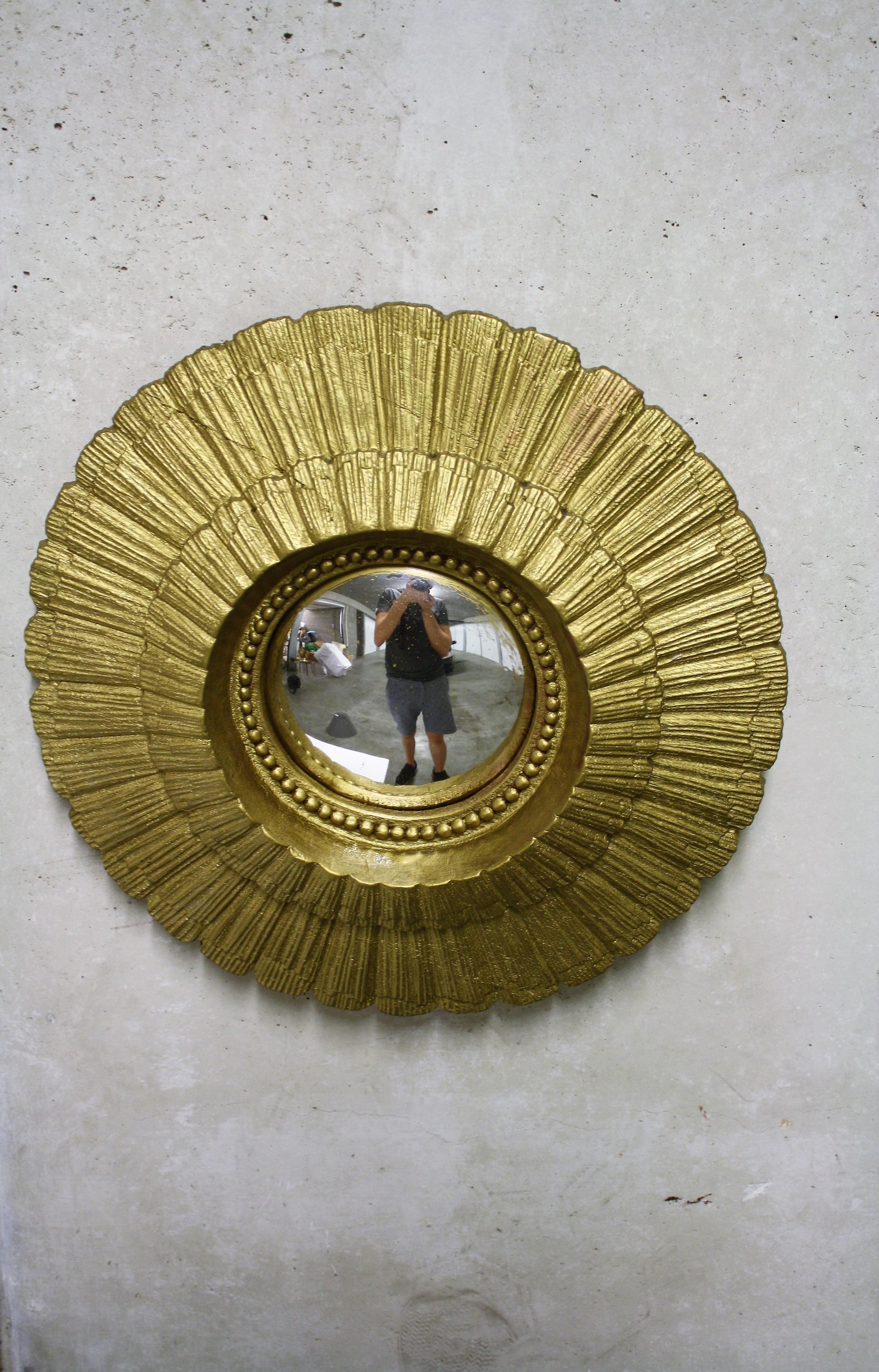 Gilt Vintage Golden Sunburst Mirror, 1960s
