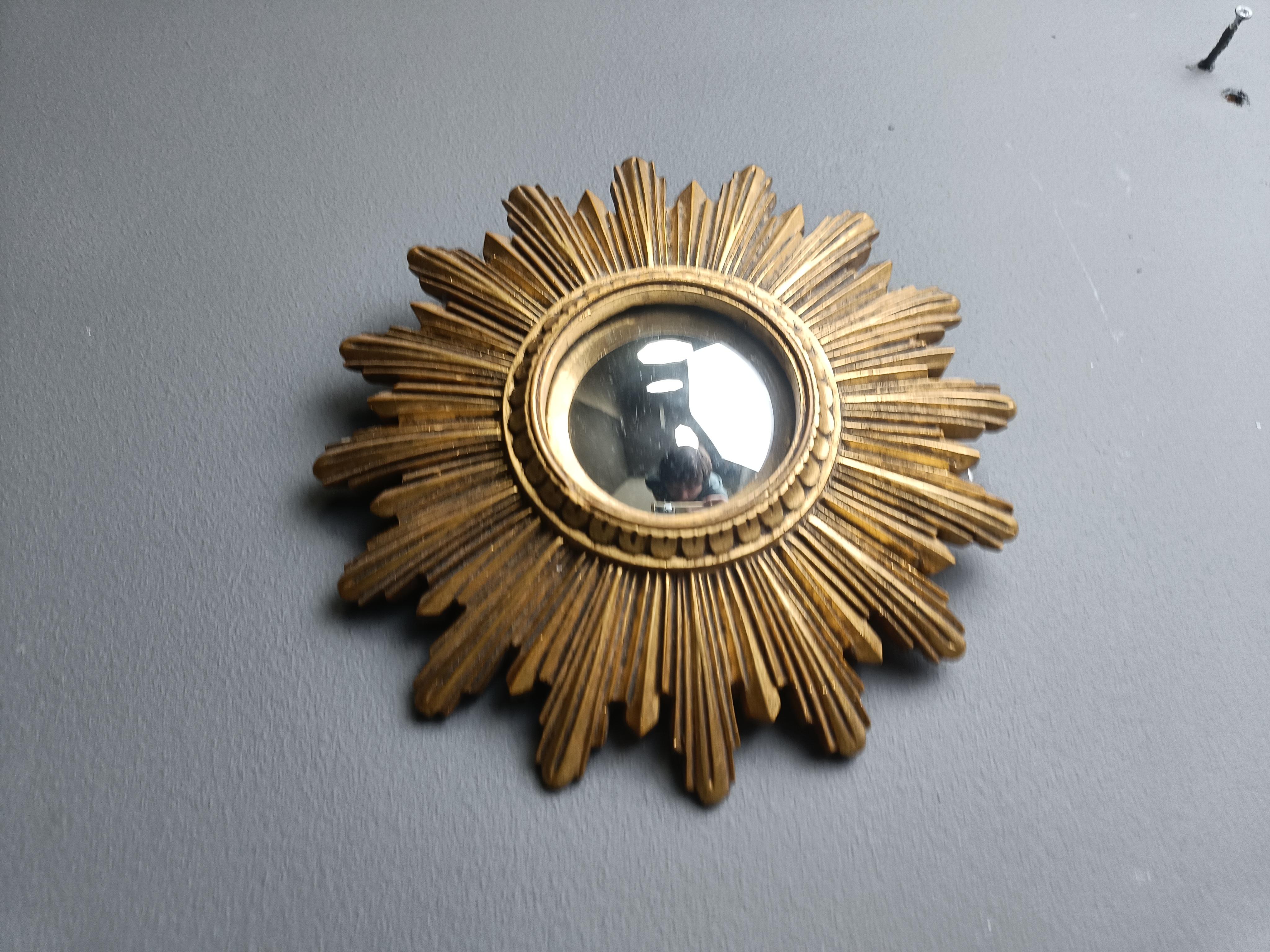 Specchio dorato d'epoca, anni '60 1