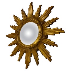Vintage Golden Sunburst Mirror, 1960s