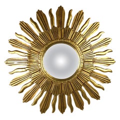 Specchio d'oro d'epoca a raggiera